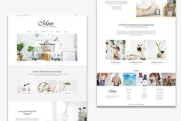 Moos Simple Elegant Blogging Theme in WordPress Blog Themes - product preview 2