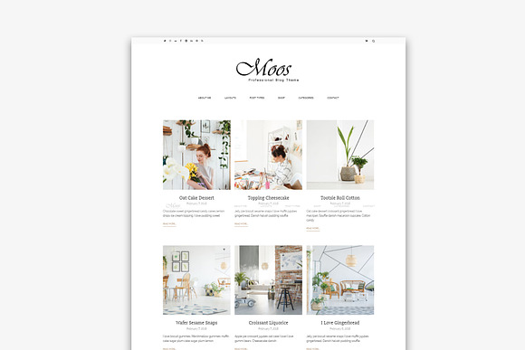 Moos Simple Elegant Blogging Theme in WordPress Blog Themes - product preview 3
