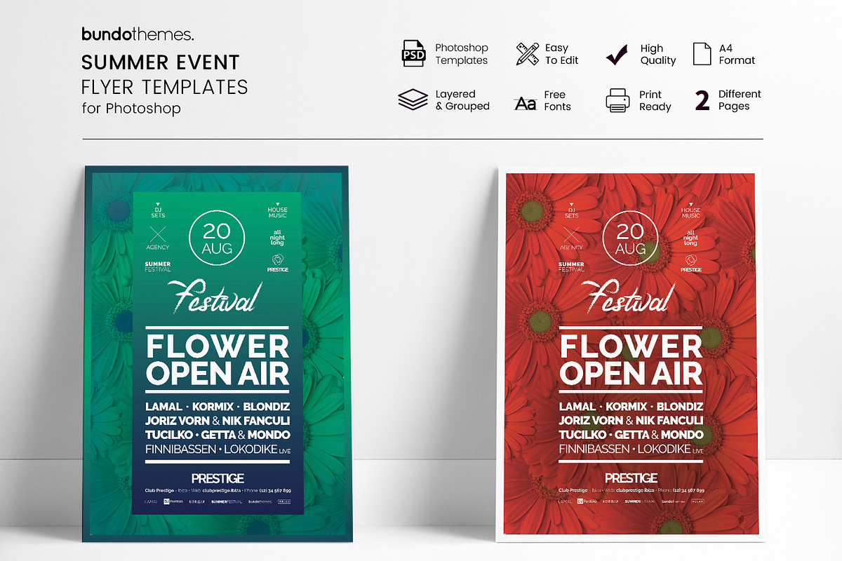 Summer Event Flyer in Flyer Templates - product preview 8