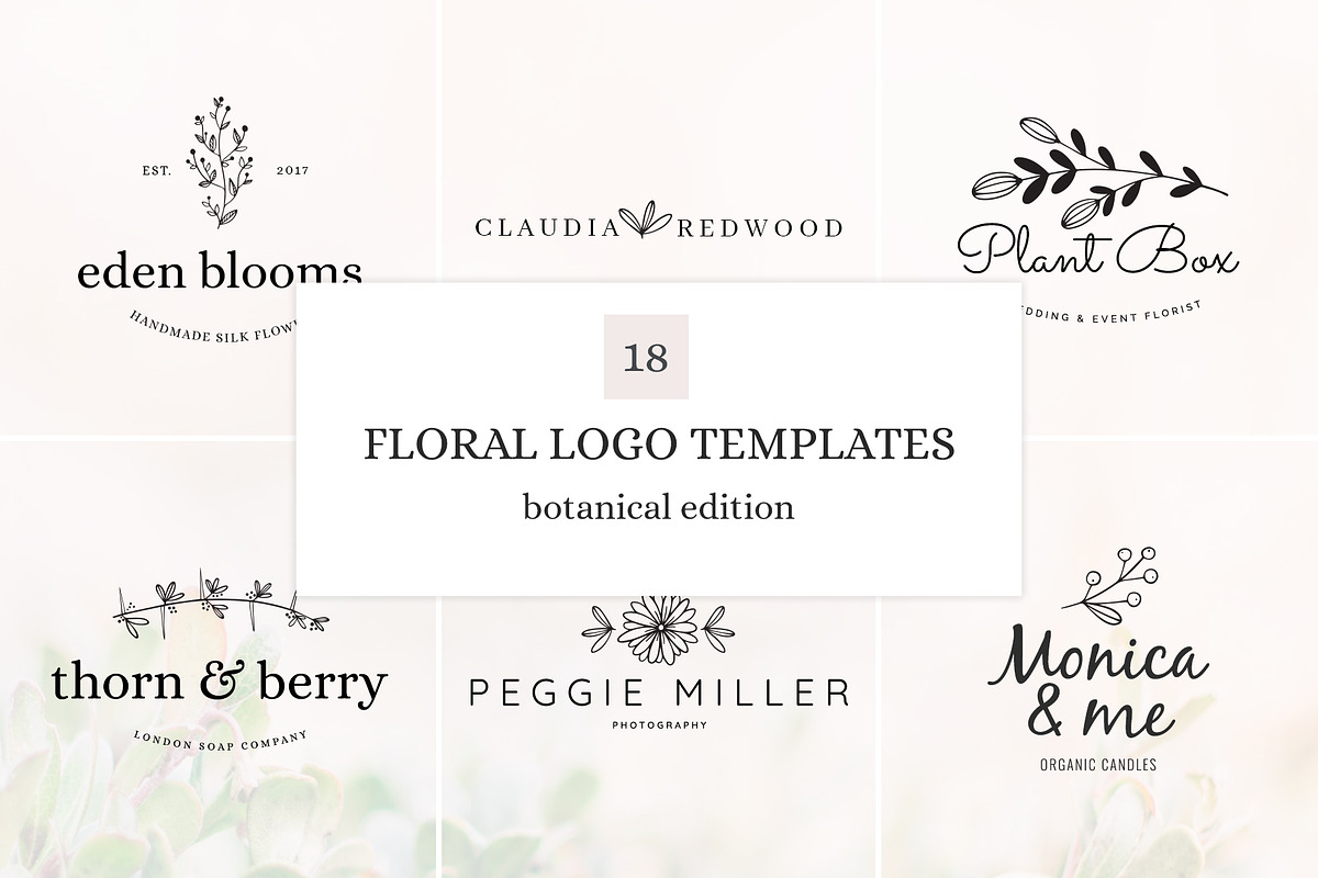 Botanical Logo Bundle in Logo Templates - product preview 8