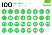 100 Numbers Icons - Jolly - Green