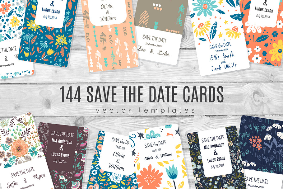 144 Save tha Date templates in Card Templates - product preview 8