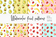 Tasty Fruits Watercolor Patterns