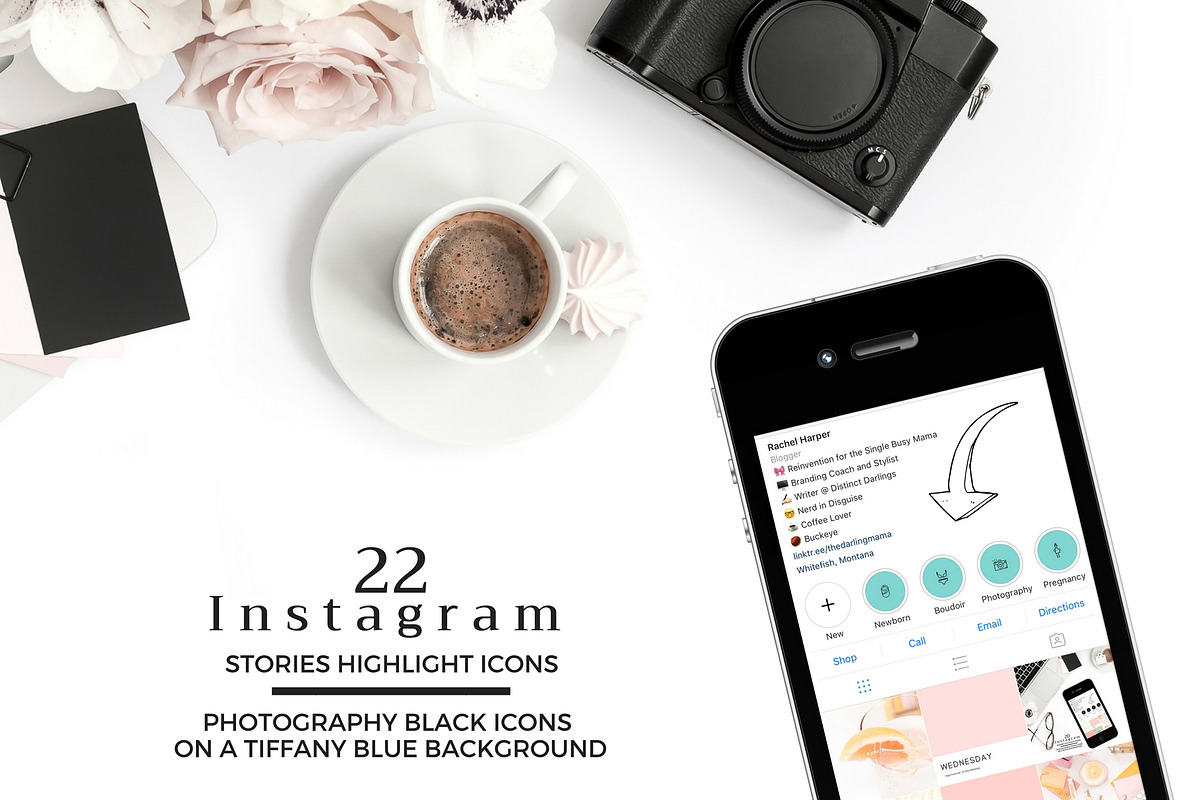 PHOTOGRAPHY Theme Instagram Icons in Instagram Templates - product preview 8