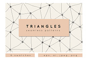 Triangles. Seamless Patterns. Set 1