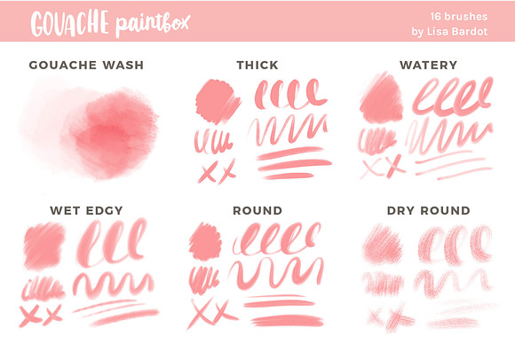 Gouache Paintbox for Procreate 4 in Photoshop Brushes - product preview 7