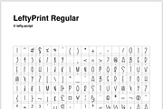 Lefty Print - Hand Lettered Font