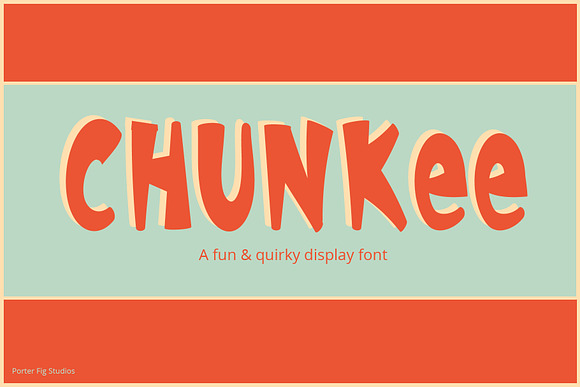 Chunkee Bold Quirky Display Font  in Display Fonts - product preview 3