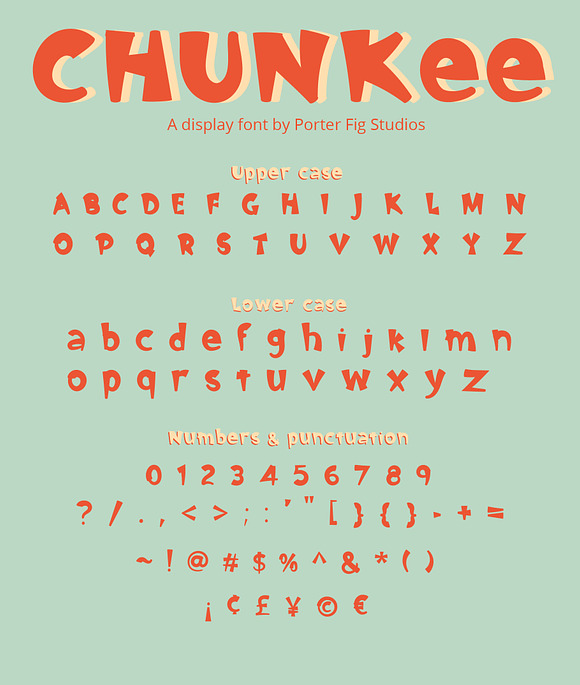 Chunkee Bold Quirky Display Font  in Display Fonts - product preview 4