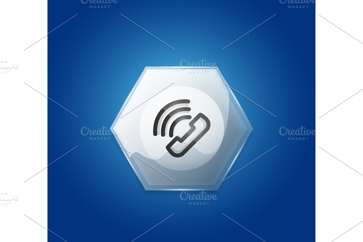 Phone support call center button in Illustrations - product preview 8