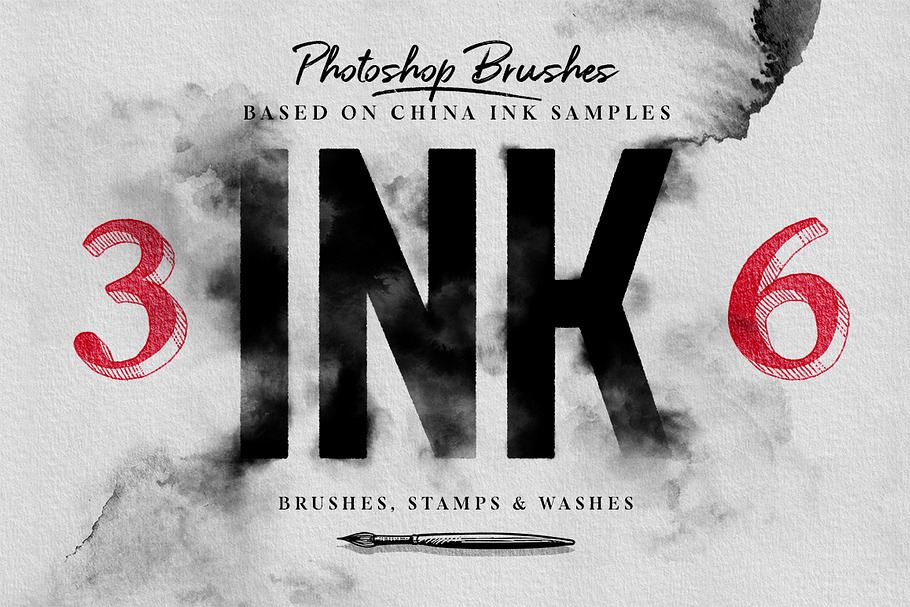 Ink Brushes - Photoshop version in Photoshop Brushes - product preview 8