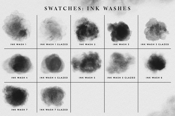 Ink Brushes - Photoshop version in Photoshop Brushes - product preview 5