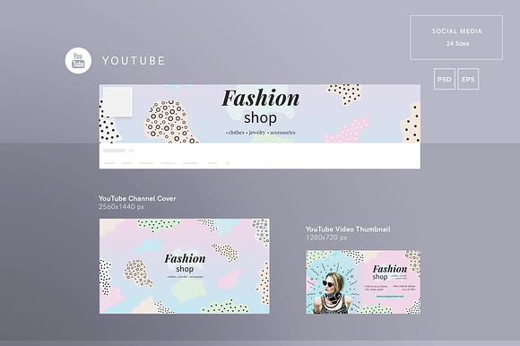 Social Media Pack | Fashion Shop in Social Media Templates - product preview 1