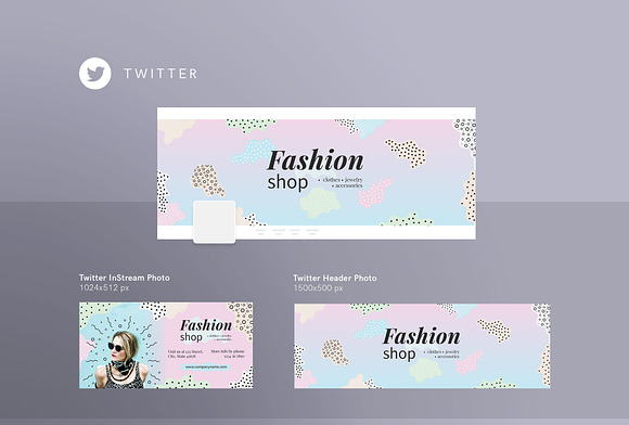 Social Media Pack | Fashion Shop in Social Media Templates - product preview 2