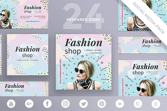 Social Media Pack | Fashion Shop in Social Media Templates - product preview 9