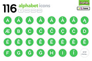 116 Alphabet Icons - Jolly - Green