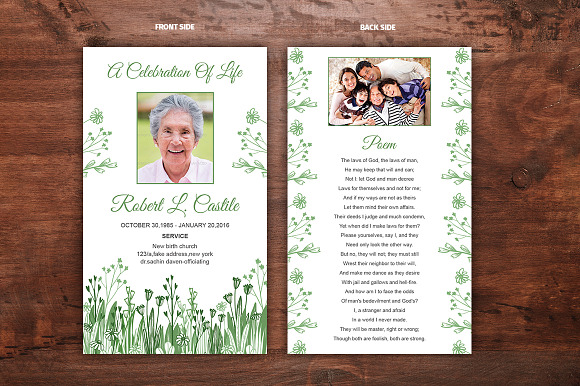 Funeral Prayer Card Template in Card Templates - product preview 1