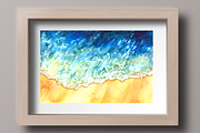 Watercolor Sea Wave Print