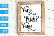 Faith Family Farm SVG Farmhouse SVG