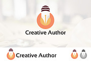 Author Pen Creative Lamp Logo