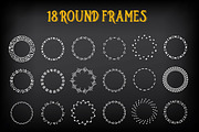 18 Round vintage frames