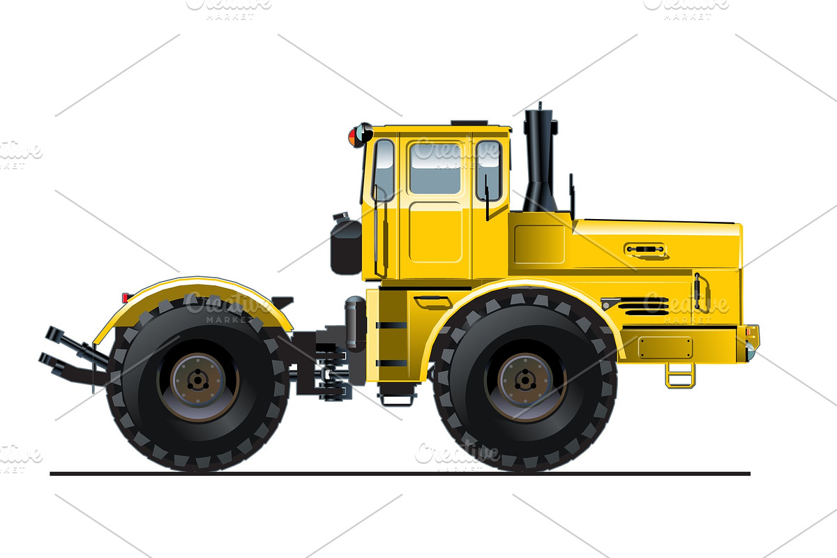 Vector Detailed Tractor in Illustrations - product preview 8