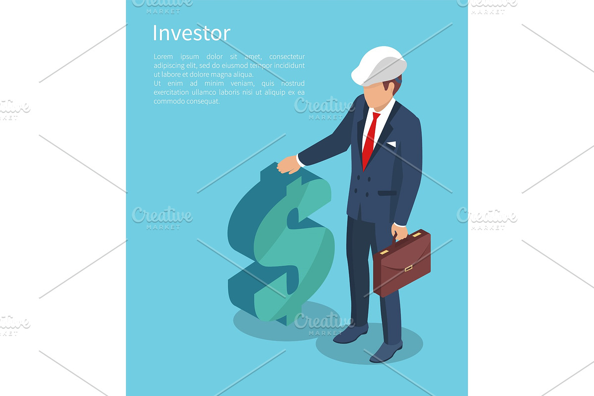 Ivestor, Vector Illustration with Businessman in Illustrations - product preview 8