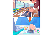 Business Work Collection, Vector Illustration