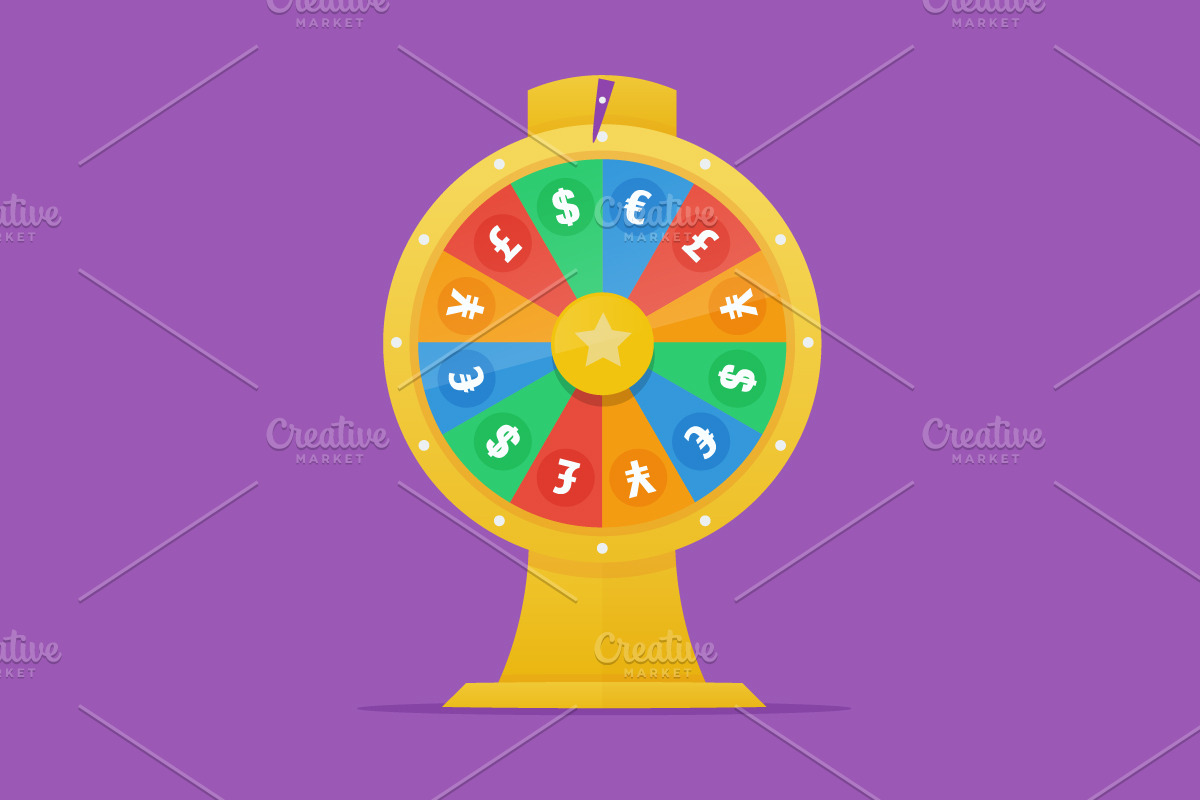 Currency Exchange Fortune Wheel in Illustrations - product preview 8
