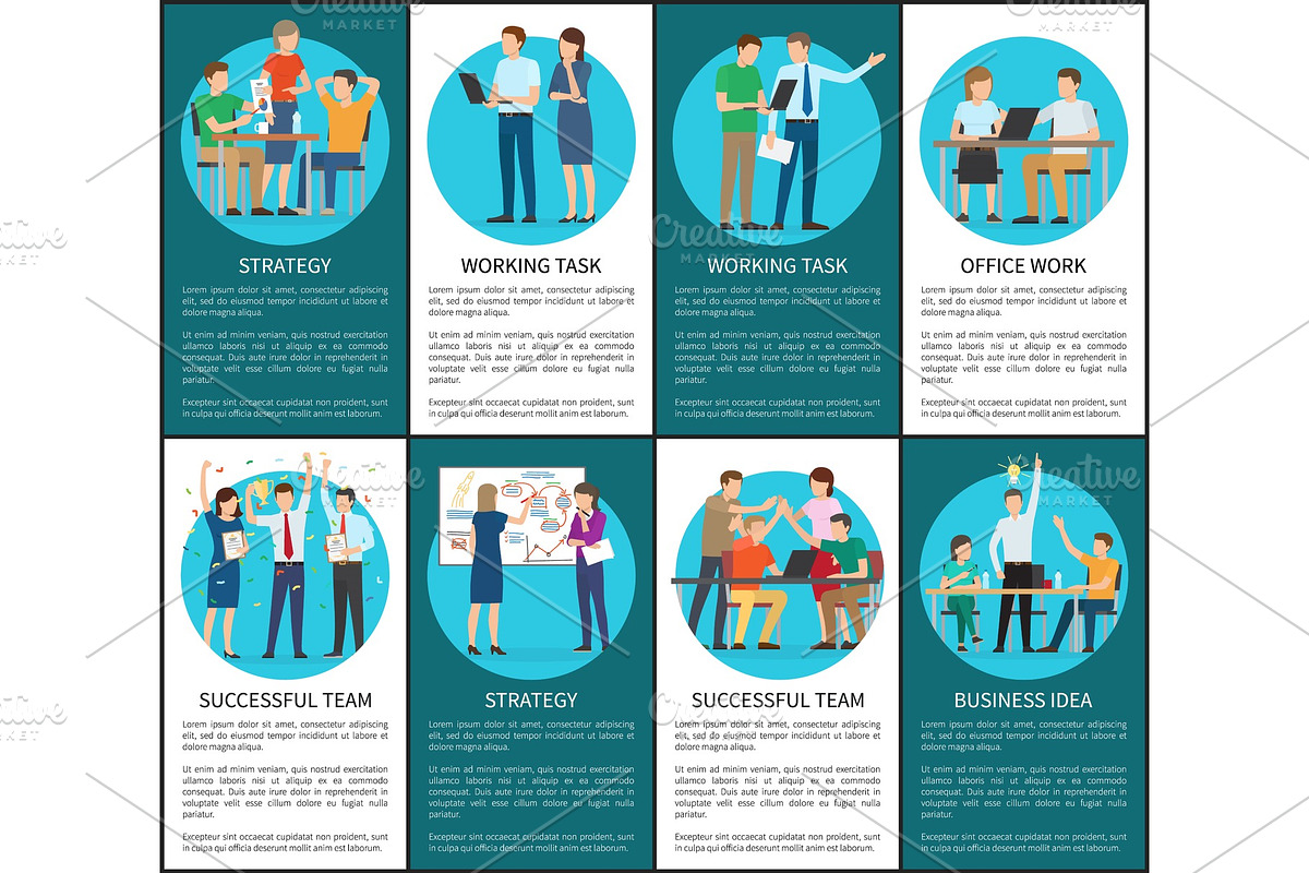 Strategy and Working Task for Business Idea Set in Illustrations - product preview 8