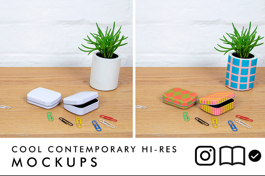 tins and planter mockup in Product Mockups - product preview 8