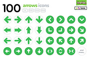 100 Arrows Icons - Jolly - Green