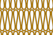 Orange rope curls seamless pattern
