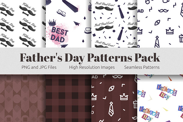Seamless Pattern Father's Day Pack