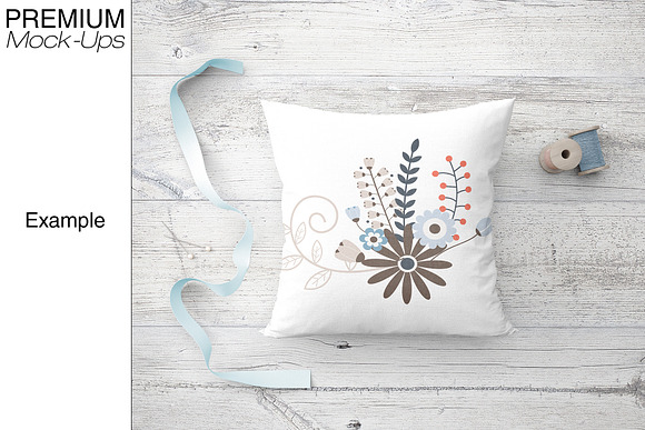 Pillow & Fabric Set in Product Mockups - product preview 14