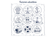 Summer Adventure Map Depicting Multiple Icons