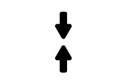 Web line icon. Arrows up and down