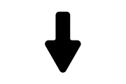 Web line icon. Arrow down black 