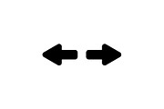 Web line icon. Arrows right - left 