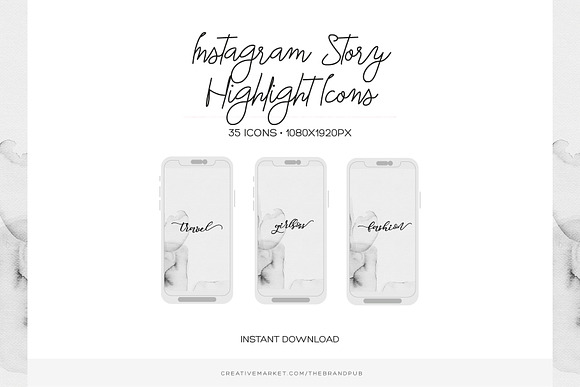 Minimal Instagram Highlight Covers in Instagram Templates - product preview 1