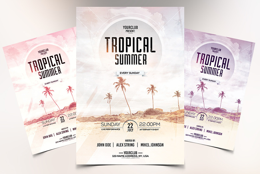 Tropical Summer - PSD Flyer Template