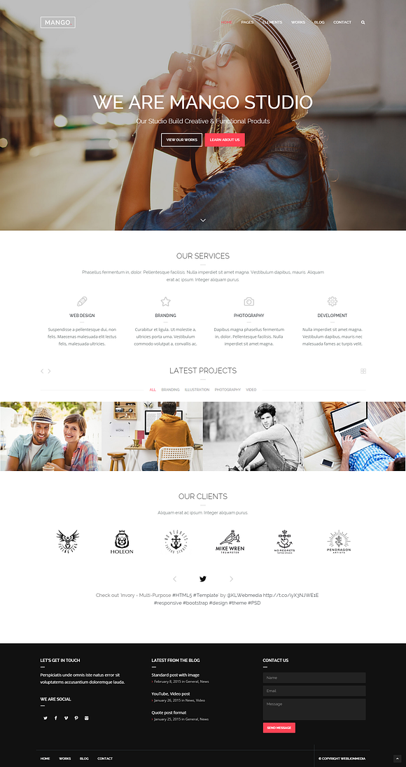 Mango - Portfolio&Business WP Theme in WordPress Business Themes - product preview 2