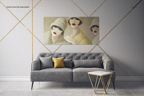 Art Deco 2 Canvas Print Mockup in Print Mockups - product preview 5