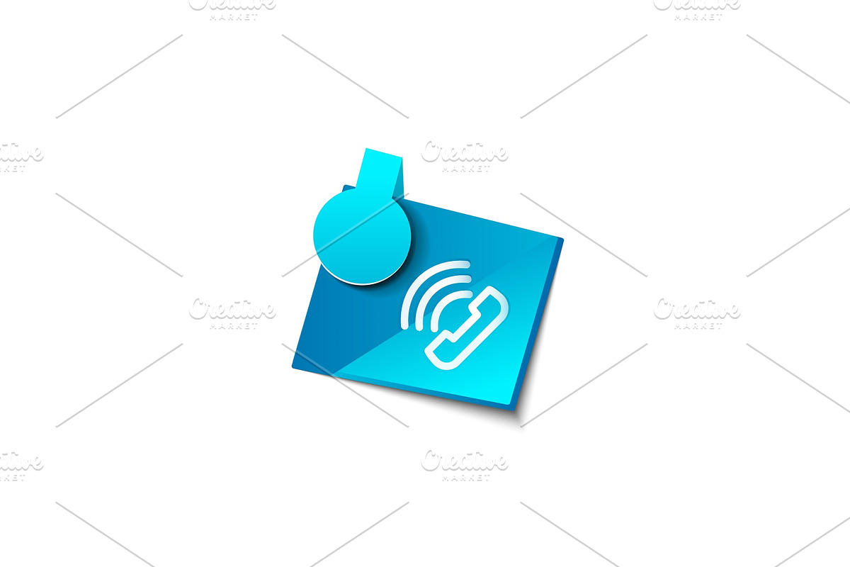 Vector phone support web button in Illustrations - product preview 8