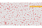 Valentines Day background of red hearts petals falling.