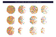 Brush stipple colored confetti pattern for design