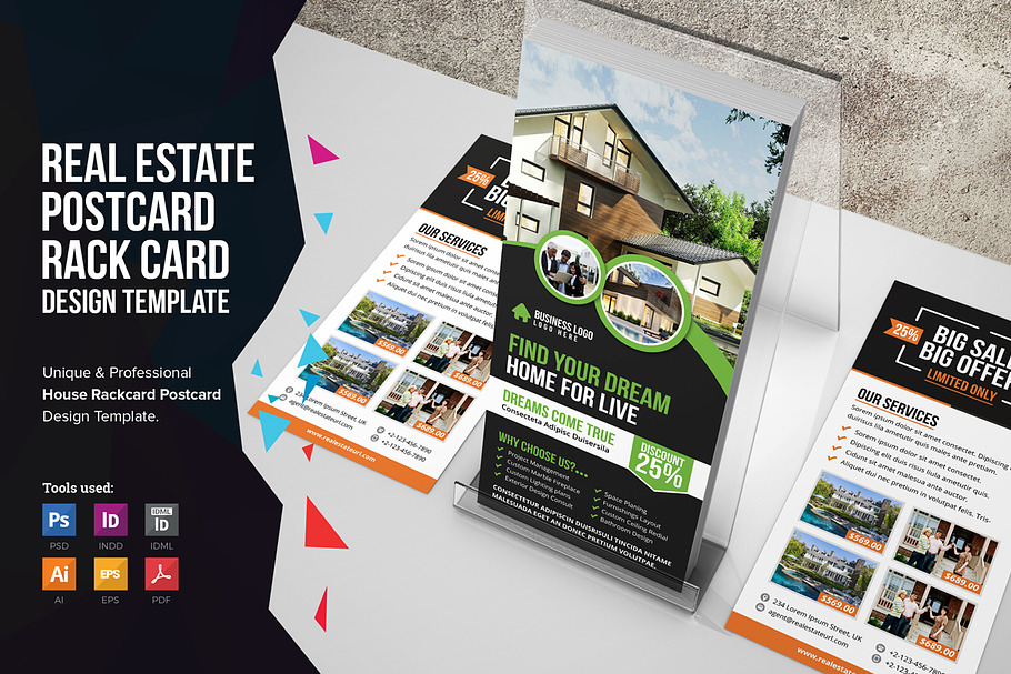 Real Estate Postcard & Rackcard v2 in Postcard Templates - product preview 8