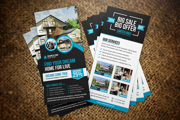 Real Estate Postcard & Rackcard v2 in Postcard Templates - product preview 2