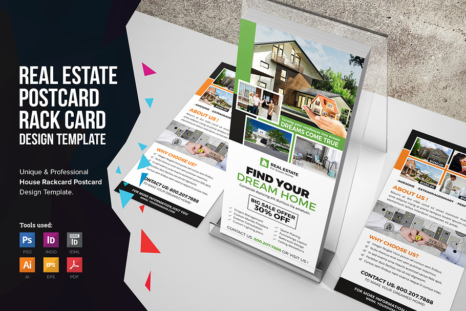 Real Estate Postcard & Rackcard v3 in Postcard Templates - product preview 8