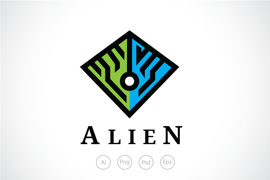 Alien Pyramid Logo Template